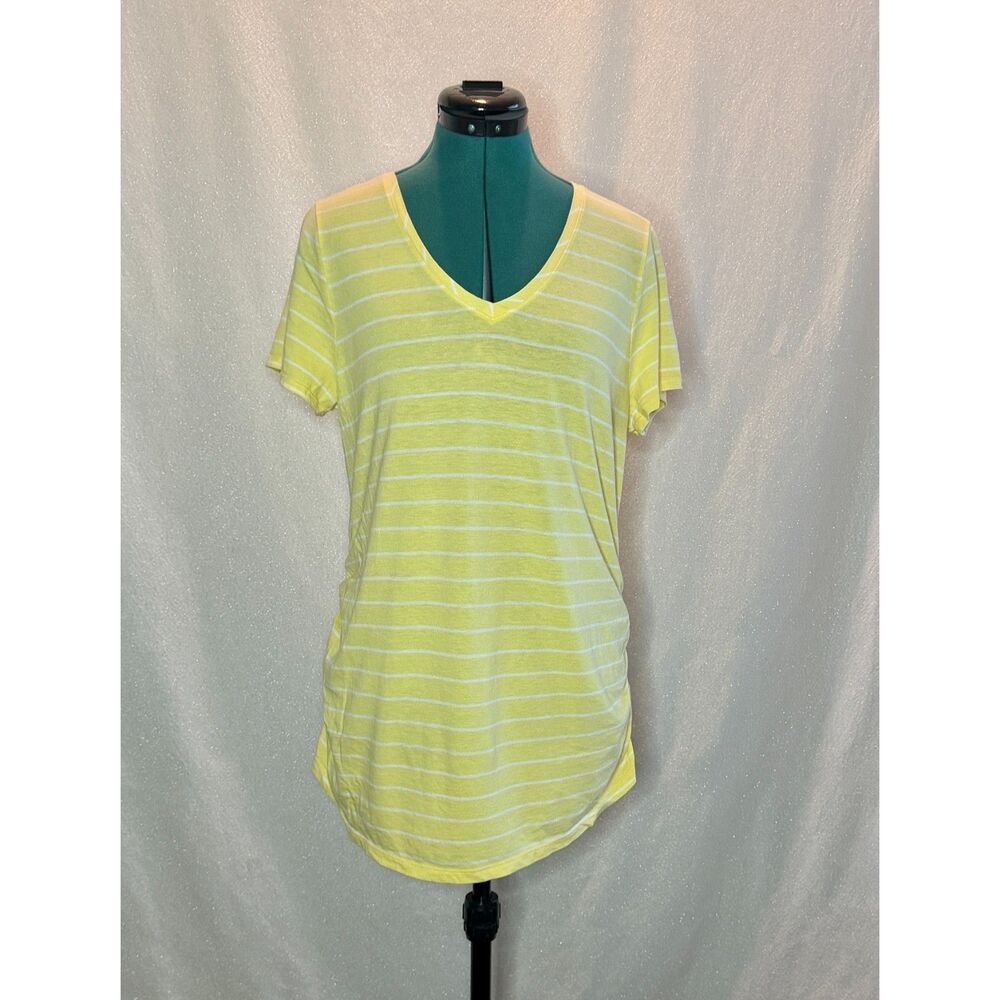 Isabel Maternity by Ingrid and Isabel yellow and white striped top